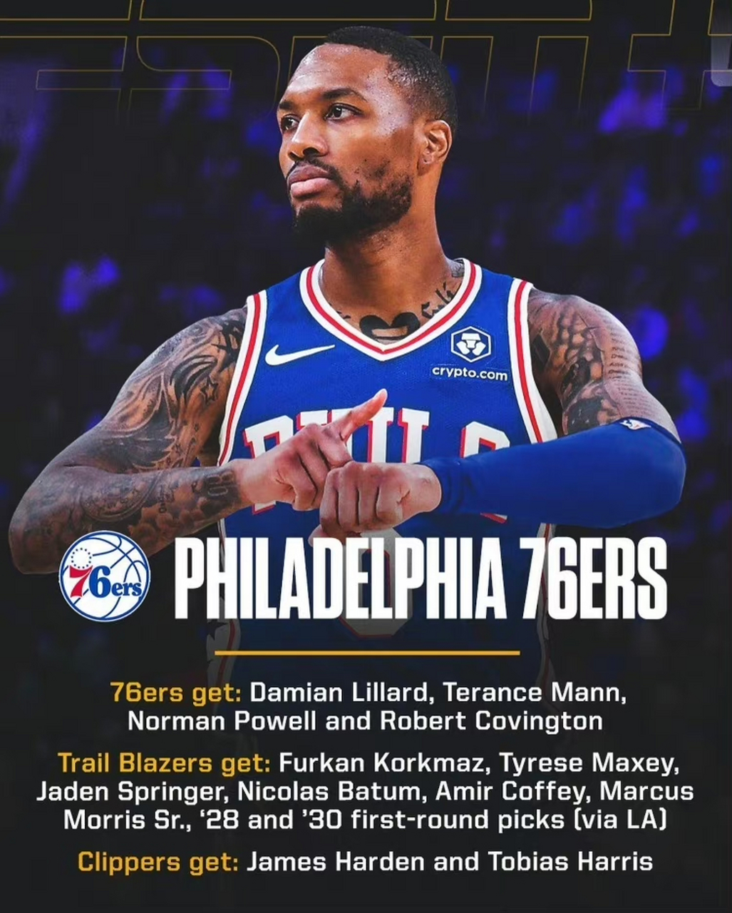 利拉德爆发，开拓者末节带走快船